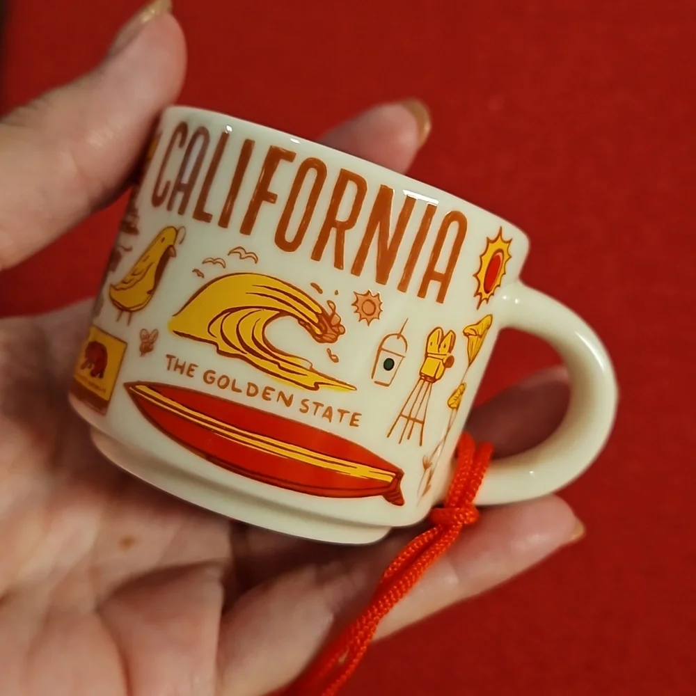 STARBUCKS California 'Been There' Series espresso ornament cup Across The Globe
